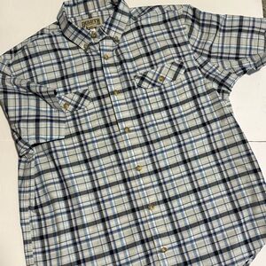 Duluth Trading Co Lightweight Shirt Mens Large Short Sleeve Button Up Plaid